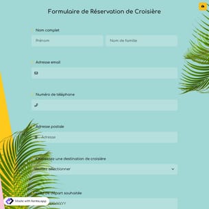 Formulaire de Réservation de Croisière