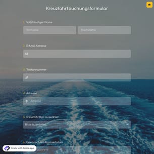 Kreuzfahrtbuchungsformular