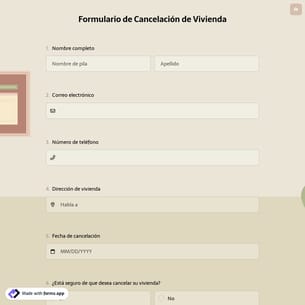 Formulario de Cancelación de Vivienda