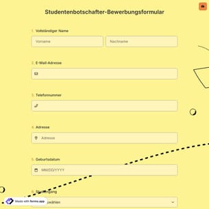 Studentenbotschafter-Bewerbungsformular