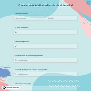 Formulario de Solicitud de Permiso de Maternidad