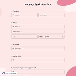 Mortgage Application Form
