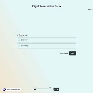 Flight Reservation Form