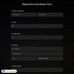 Registration Cancellation Form
