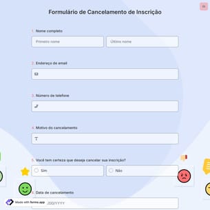 Formulário de Cancelamento de Inscrição
