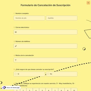 Formulario de Cancelación de Suscripción