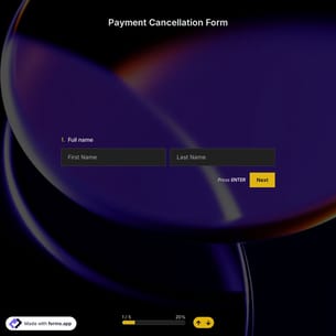 Payment Cancellation Form