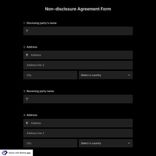 Non-Disclosure Agreement Form