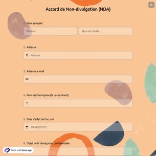 Accord de Non-divulgation (NDA)