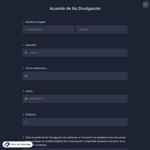 Acuerdo de No Divulgación