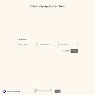 Citizenship Application Form