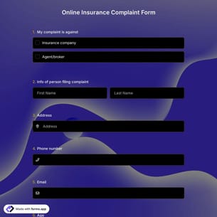 Online Insurance Complaint Form