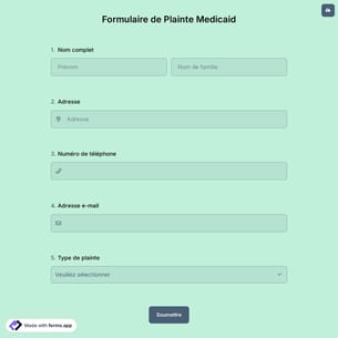 Formulaire de Plainte Medicaid