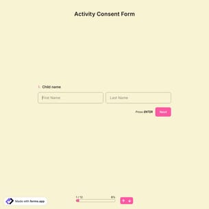 Activity Consent Form