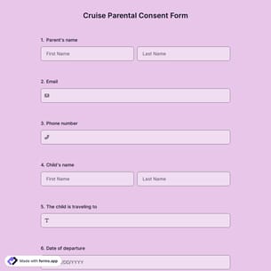 Cruise Parental Consent Form