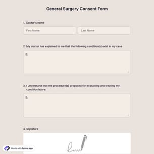 General Surgery Consent Form