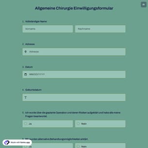 Allgemeine Chirurgie Einwilligungsformular