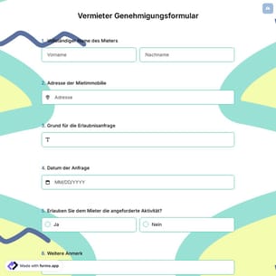 Vermieter Genehmigungsformular
