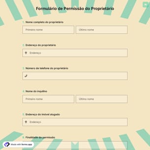 Formulário de Permissão do Proprietário