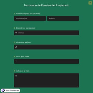 Formulario de Permiso del Propietario