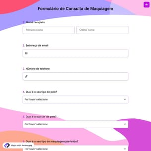 Formulário de Consulta de Maquiagem