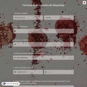 Formulario de Consulta de Maquillaje