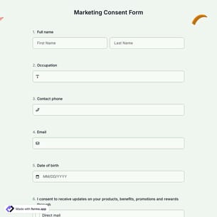 Marketing Consent Form