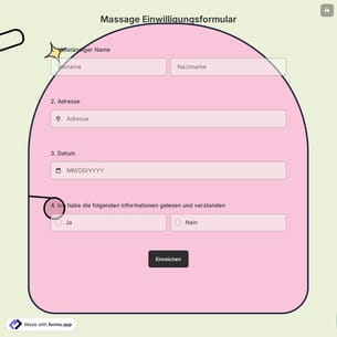 Massage Einwilligungsformular