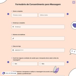 Formulário de Consentimento para Massagem