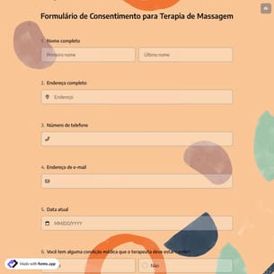 Formulário de Consentimento para Terapia de Massagem