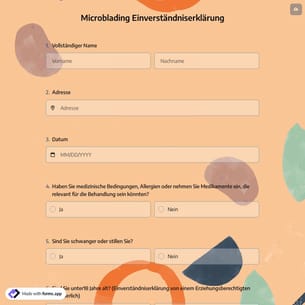 Microblading Einverständniserklärung