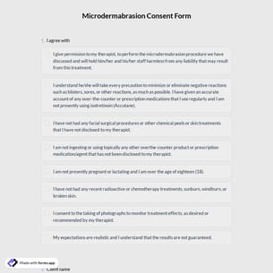 Microdermabrasion Consent Form