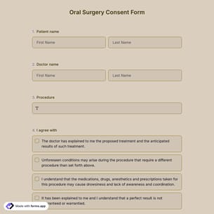 Oral Surgery Consent Form