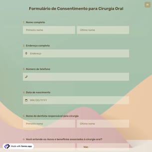 Formulário de Consentimento para Cirurgia Oral