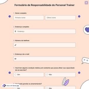 Formulário de Responsabilidade do Personal Trainer