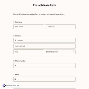 Photo Release Form