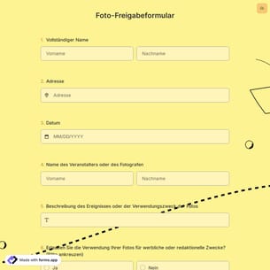 Foto-Freigabeformular