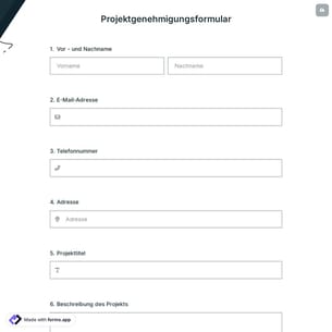 Projektgenehmigungsformular