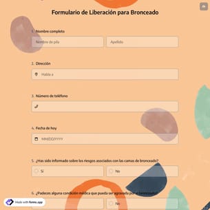 Formulario de Liberación para Bronceado