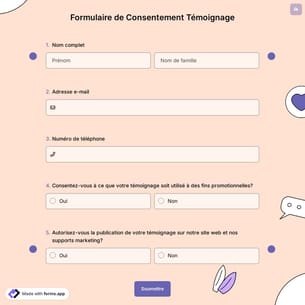 Formulaire de Consentement Témoignage