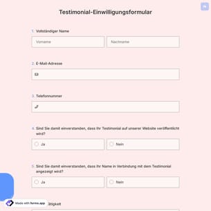 Testimonial-Einwilligungsformular
