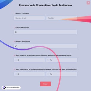 Formulario de Consentimiento de Testimonio