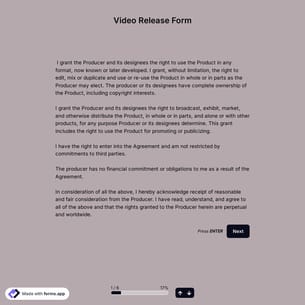 Video Release Form