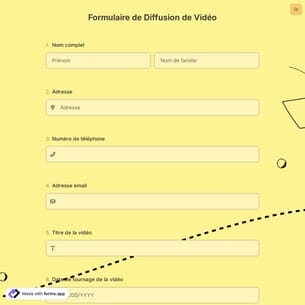 Formulaire de Diffusion de Vidéo