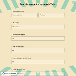 Formulario de Autorización de Video