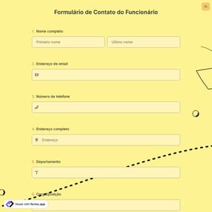 Formulário de Contato do Funcionário