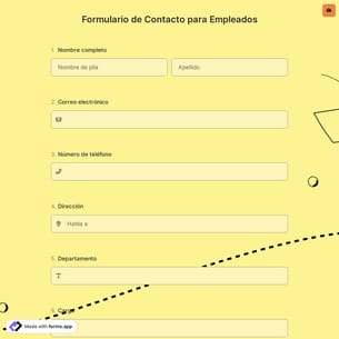 Formulario de Contacto para Empleados