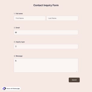 Contact Inquiry Form