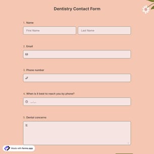 Dentistry Contact Form