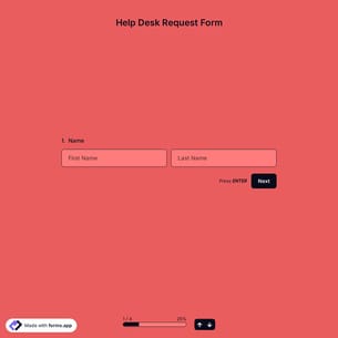 Help Desk Request Form
